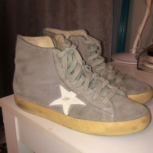 GGDB lavender grey suede sneakers